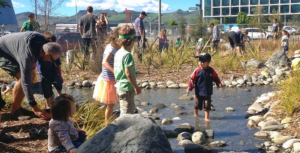Nature Play Park brings native plants into Christchurch city. Image: Ed Lust