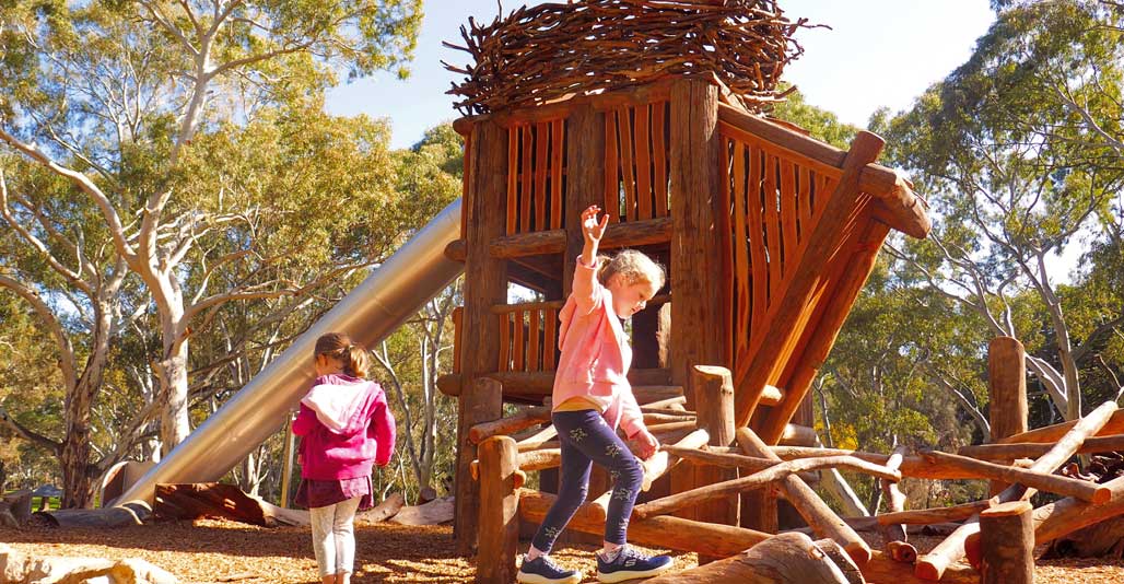 Play Spaces: Mukanthi Nature Playspace by Peter Semple, Climbing Trees Creations & Allan Sumner
