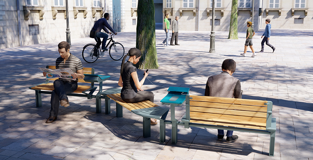 Aria Seats and Benches can be specified to connect with 45, 90 and 180 degree pieces, to create dynamic seating situations.