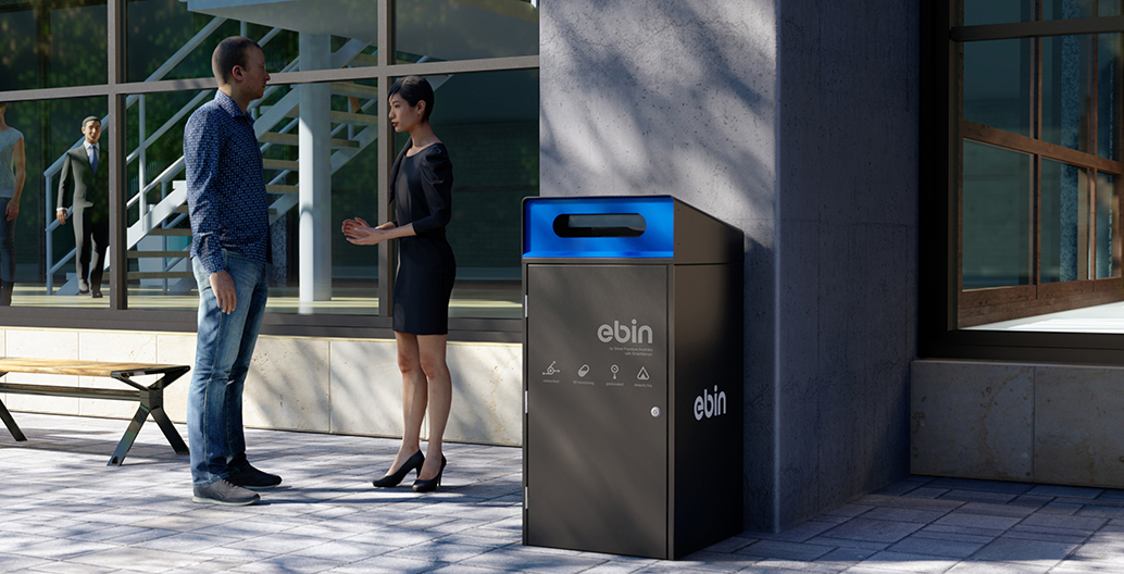 The Escola eBin comes with fill monitoring for more efficient waste management, and sends fire alerts to your phone.