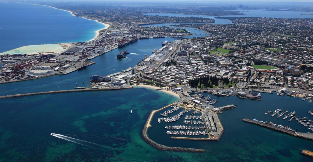 Aerial view of Fremantle. Image: Alan Deveau