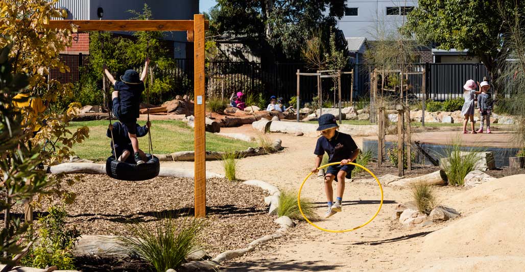 Play Spaces: Alberton Primary School, ‘The Nest’, by JPE Design Studio. Image: Sam Noonan