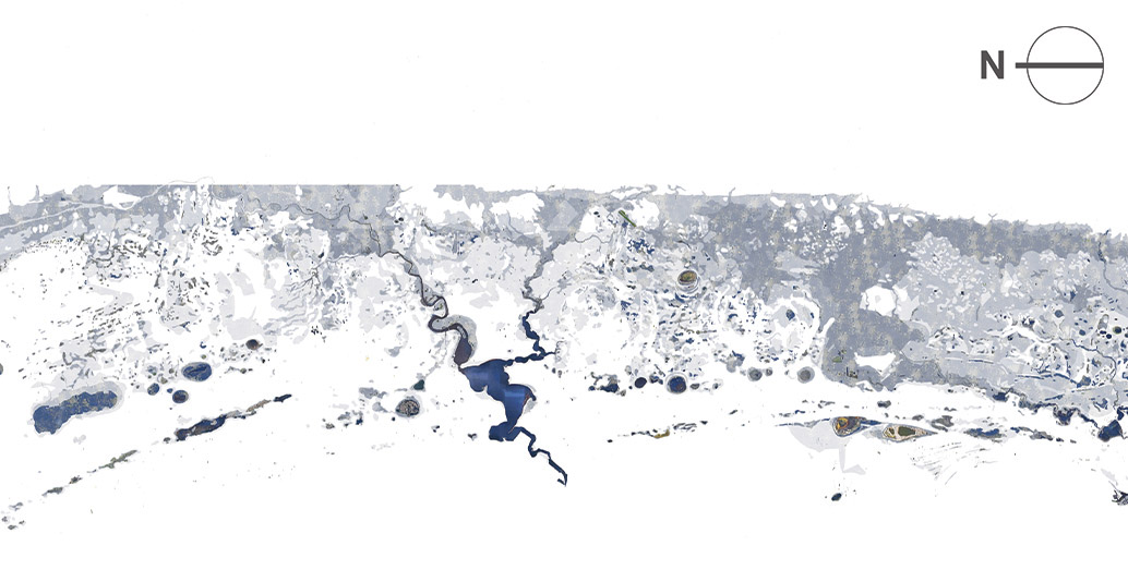The historic wetland landscape of the Swan Coastal Plain, reconstructed from geological surveys & groundwater & terrain data.