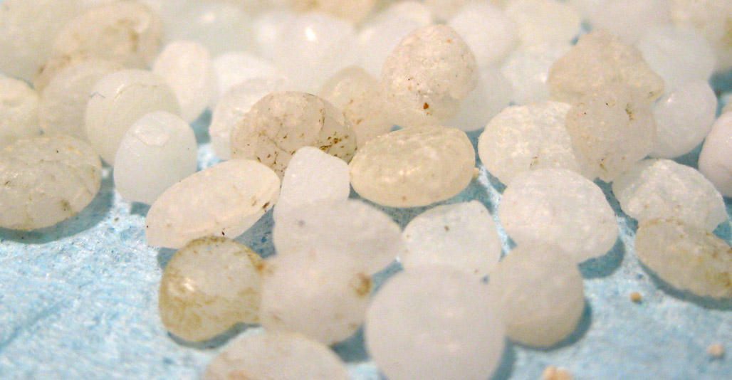 Pre-production plastic pellets used to create plastic products can easily enter marine environments. Image: NOAA, Flickr CC