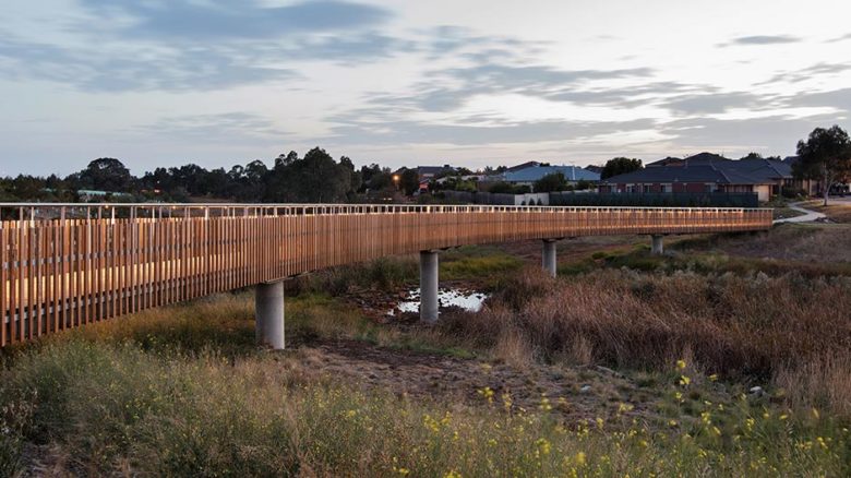 Site Office designed two elegant bridges to cross Skeleton Creek in Truganina in Melbourne's West.