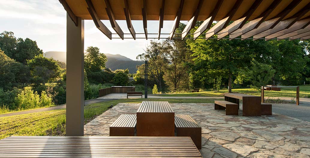 Parks and open space award of excellence: Alpine Better Places, Porepunkah by MDG Landscape Architects.