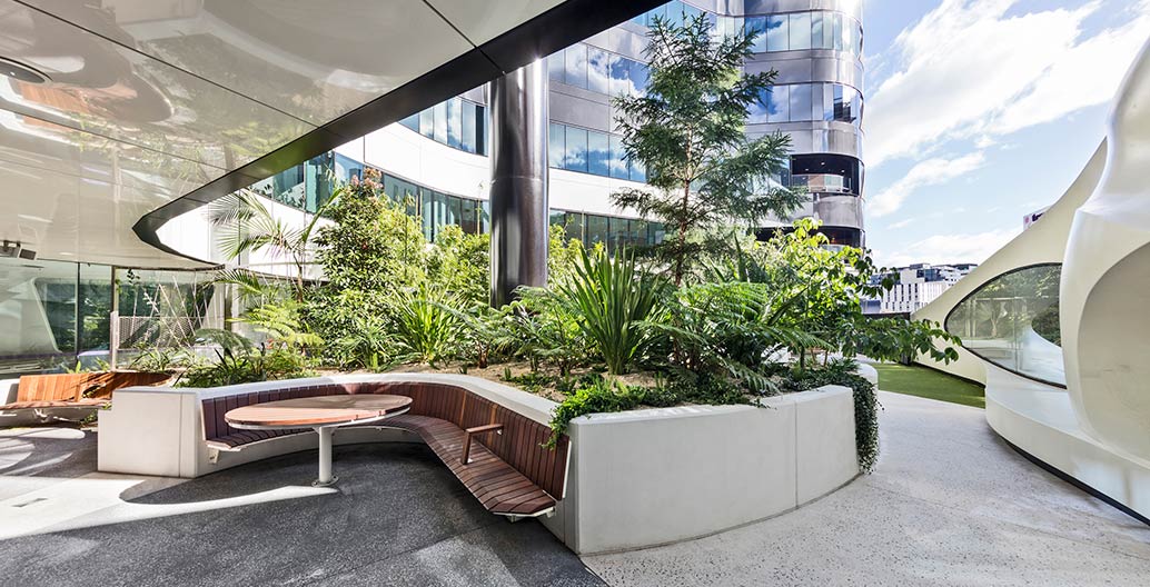 Gardens landscape architecture award: Victorian Comprehensive Cancer Centre by Rush Wright Associates.