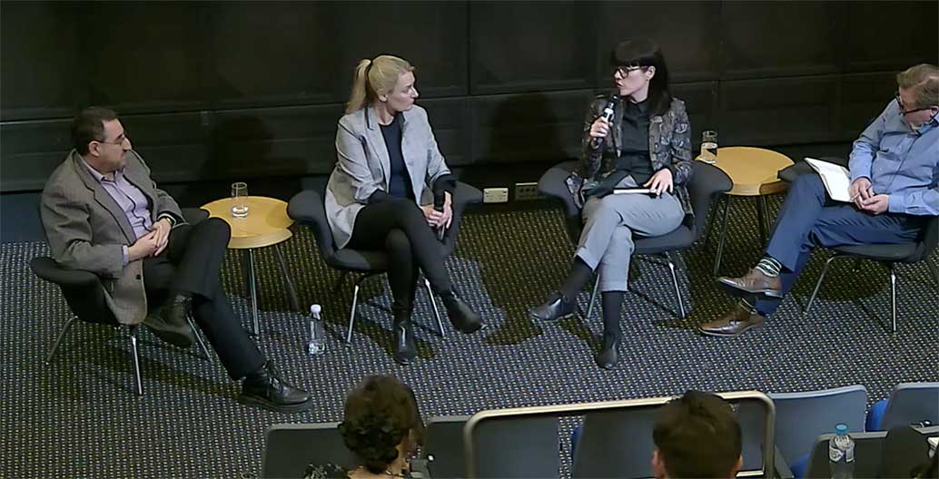 David Levinson, Libby Gallagher and Nicole Kalms in conversation with Andrew Mackenzie