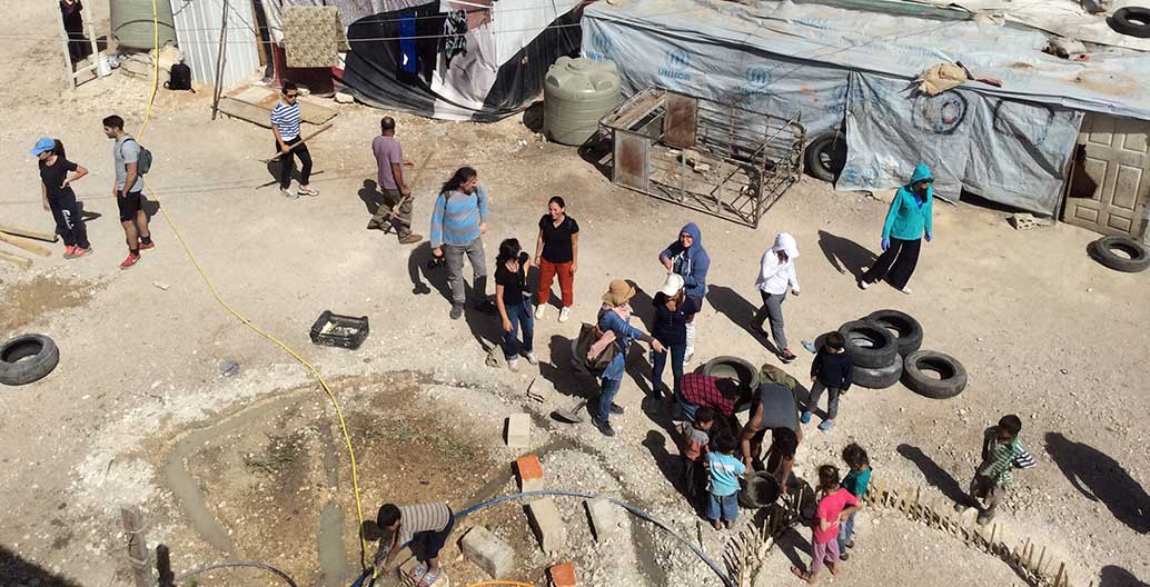 Working in informal settlements, with displaced communities, means hands-on project delivery.