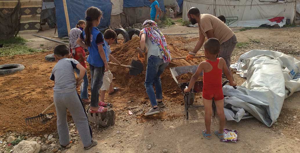 Working in informal settlements, with displaced communities, means hands-on project delivery.