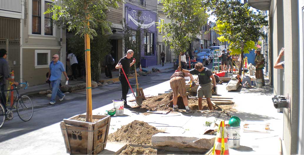 No site is too small for Friends of the Urban Forest, bringing life back to the street.