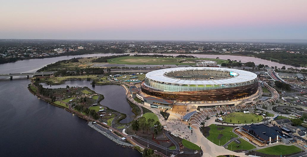 Optus Stadium. Image: Peter Bennetts.