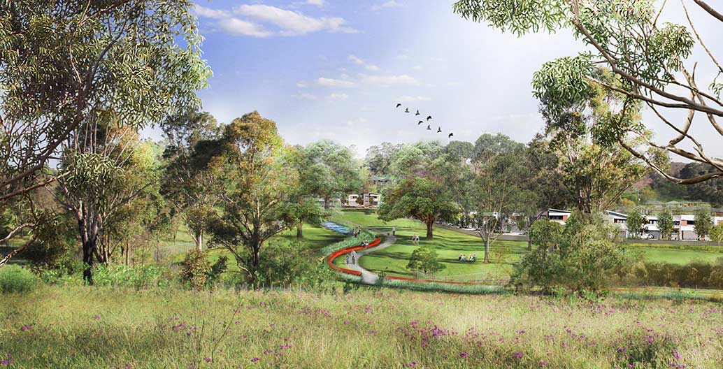 Southern Parklands Vision 2036. Image: TDEP.