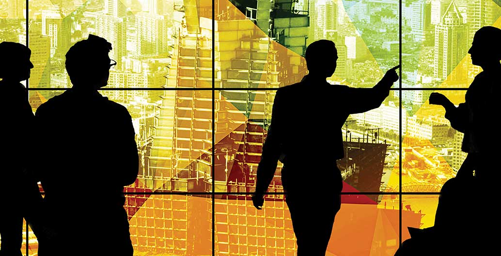 Touch screens are used for urban planning workshops in the Collaborative Interactive Visualization and Analysis Lab (CIVAL) at the Singapore-ETH Centre. Image: Singapore ETH Centre/CIVAL