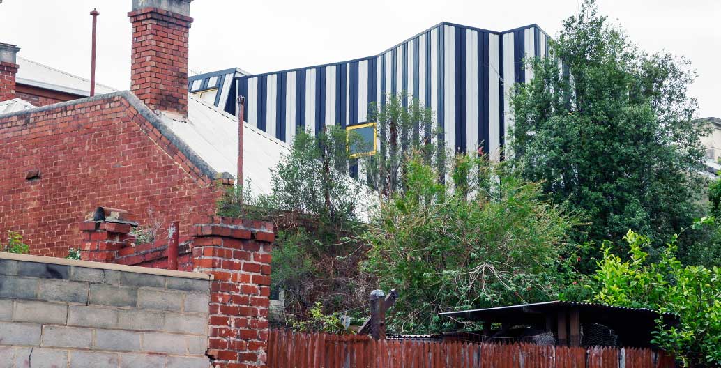 Rear view of Edmond and Corrigan's Niagara Galleries, Richmond, Melbourne. Image: Trawny
