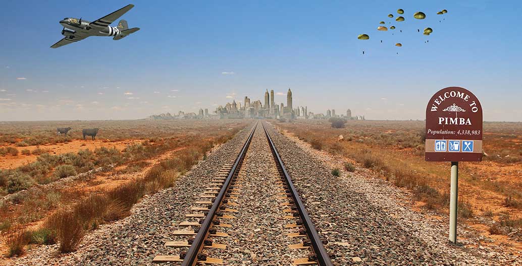 Alfred Griffiths' proposal for a ring of 17 cities inland from Australia’s coast.