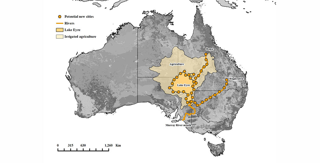Ion Idriess's proposal to flood Lake Eyre and urbanise Australia's centre.