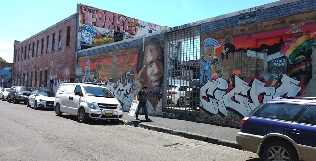 Gentrification of inner city suburbs is occurring on old industrial sites. Fitzroy St, Victoria, Australia Photo: Foreground