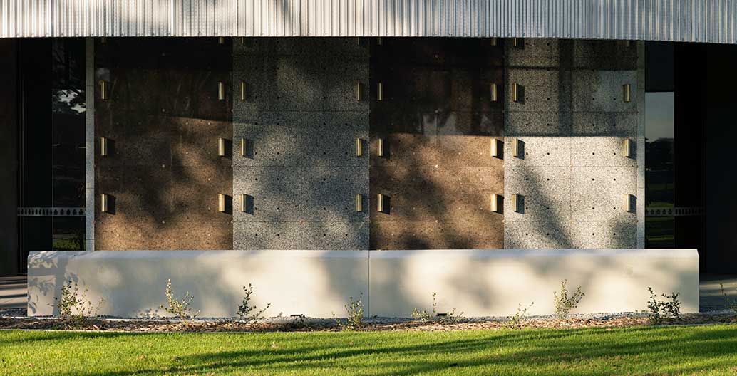 Harmer Architecture's Mausoleum optimises land use by stacking crypts. Photo: Trevor Mein