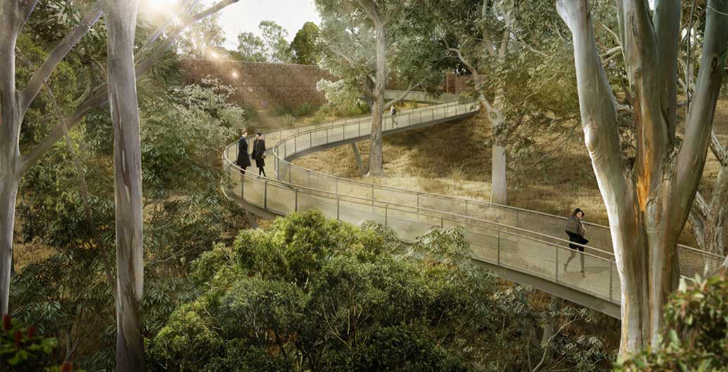 The local ecology of the Cumberland plains will be enhanced and protected with the proposed natural burial site. Image: McGregor Coxall and CHROFI