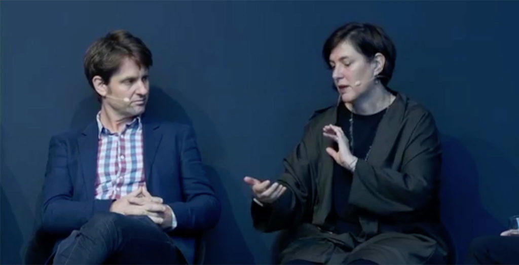 Craig Reucassel (L) and SueAnne Ware discuss the Toxic City.