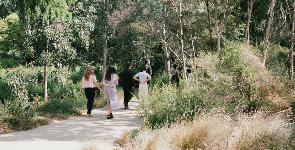 Long Island garden at the Royal Botanic Gardens, Melbourne, features planted indigenous vegetation of the Lower Yarra River. Photo: Molonglo