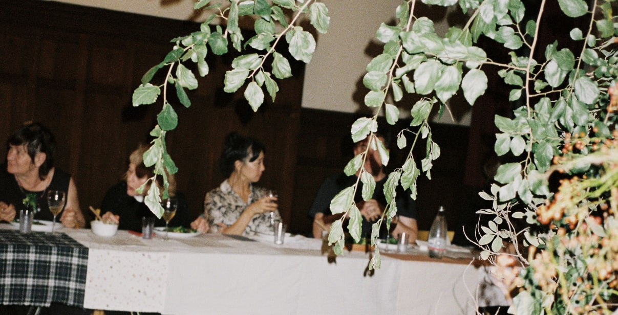Listening and tasting: dinner communication with guests and landscape produce. Photo: Molonglo