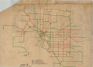 A 1920s plan of unrealised tramway expansion for Melbourne, Australia.