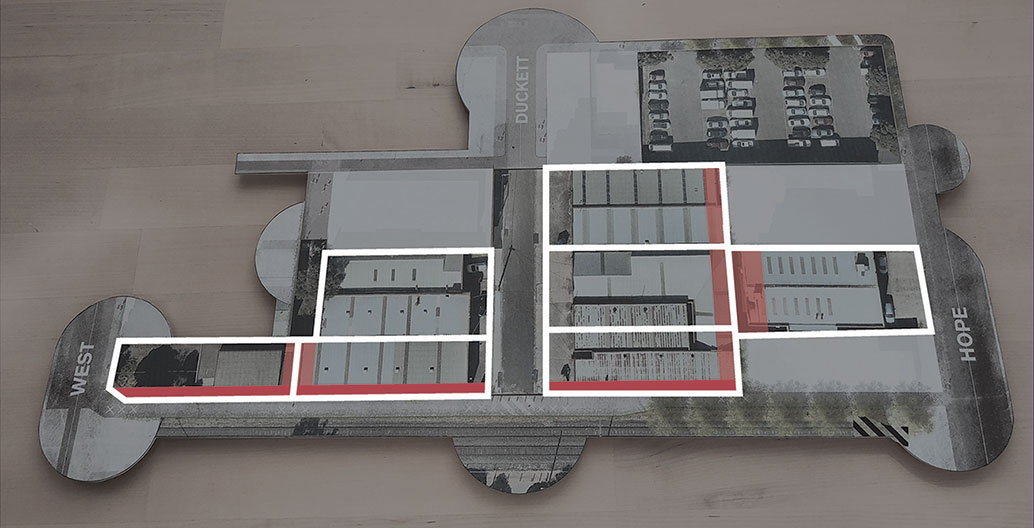 Nightingale Village has imposed a setback of two metres from the nearby bike path on its buildings. Image: Openwork