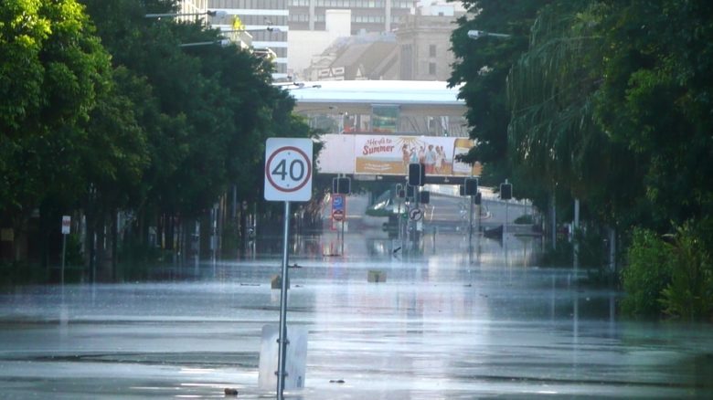 Flooding near my South Brisbane office in 2011. Photo: John Mongard