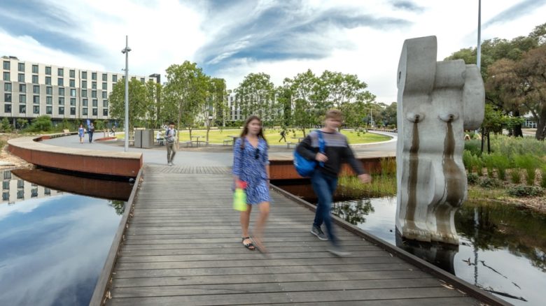 Parks & Open Space sponsored by Street Furniture Australia, Award of Excellence: Monash University Eastern Precinct Landscape by Taylor Cullity Lethlean. Photo: Ben Wrigley