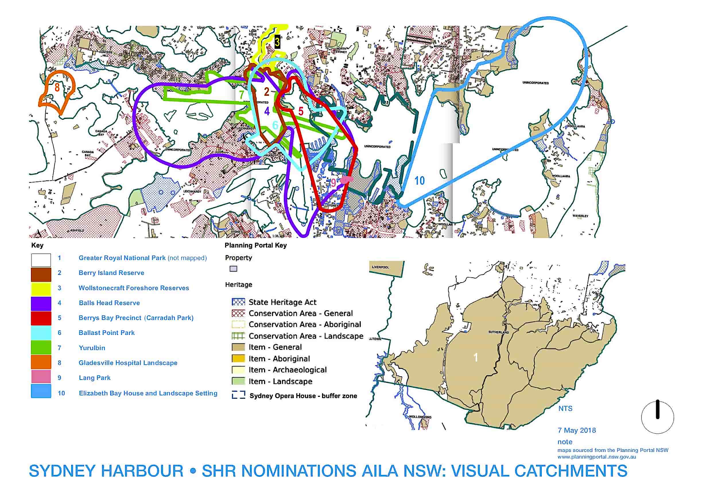 The ten sites finally chosen by the study for nomination to the SHR are a series of landscape gems forming an interwoven ‘green necklace’ around and across Sydney Harbour.