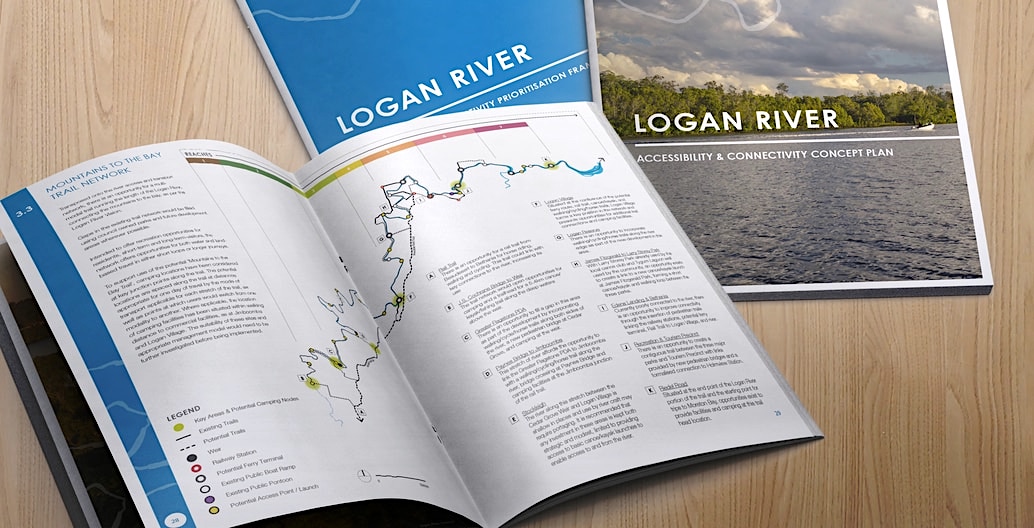 The Logan River Accessibility & Connectivity Concept Plan is a a comprehensive document outlining outlining diverse ways to better access and appreciate the River waters. Photo: Tract Consultants