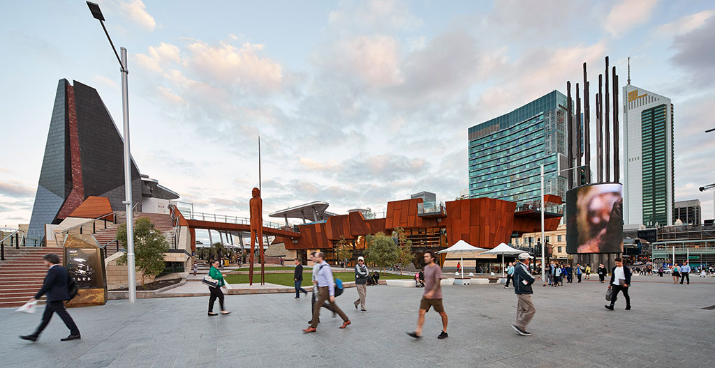 Yagan Square by ASPECT Studios, Lyons and IPH. Photo: Peter Bennetts