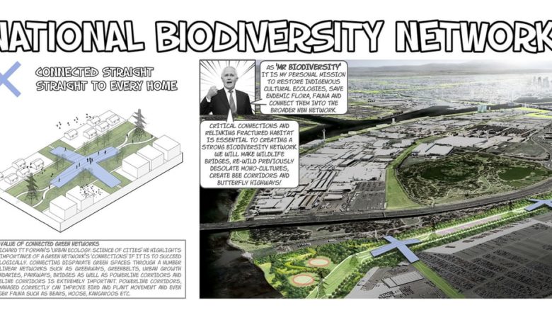 ‘The NBN’ by Alexander Breedon, an Australian Landscape Architect based in China, as awarded co-runner up.