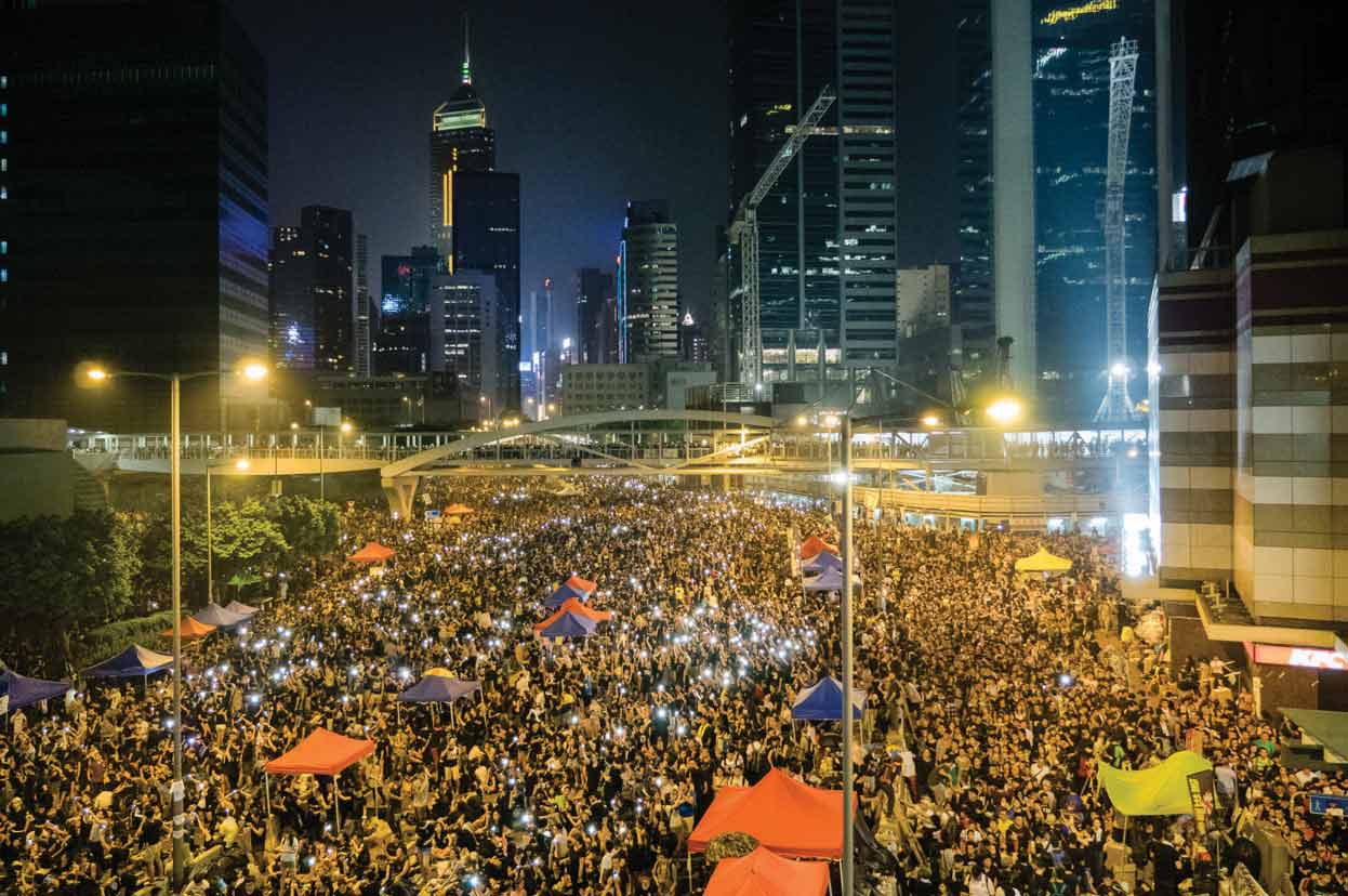 Harcourt Road in Admiralty, 2014. Photo: Pasu Au Yeung