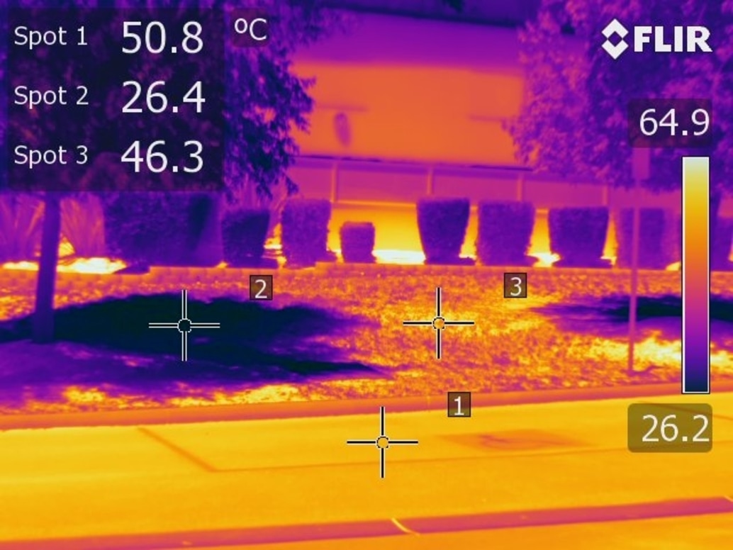 Unshaded footpaths can hold heat within the landscape for long periods of time. 