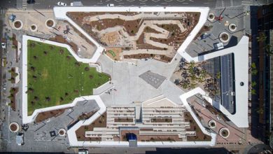 Prahran Square seen from above. Photo: John Gollings