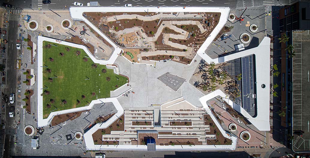 Prahran Square seen from above. Photo: John Gollings