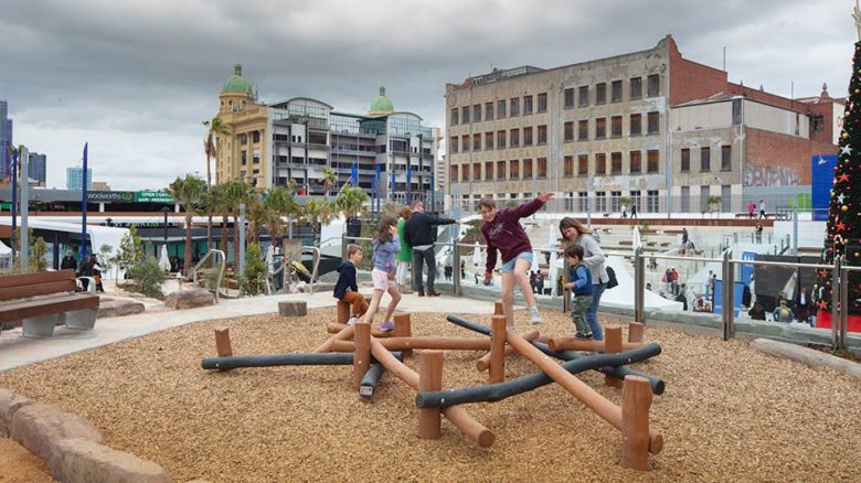 In such a big space, the design team and Council were conscious of having enough "park elements" – such as playgrounds. Photo: John Gollings.