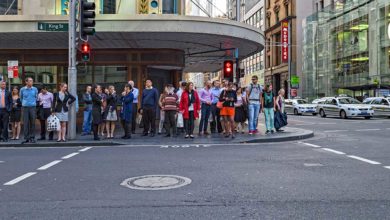 Pedestrians stuck by traffic again, Sydney. Could Urban Operations professionals make our cities run better? Image: Dave Young