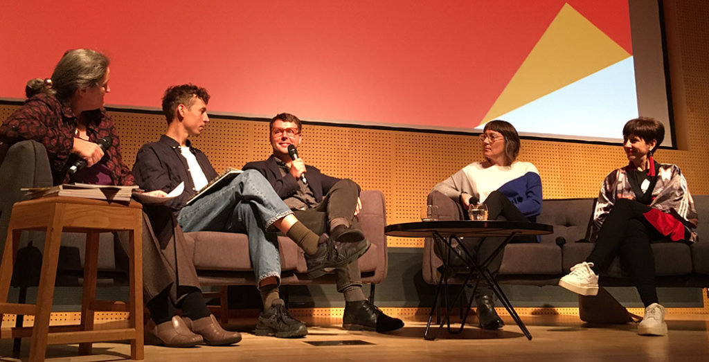 The panel of Gutter Journalism: Reflections on a quarter-century of Kerb at the NGV.