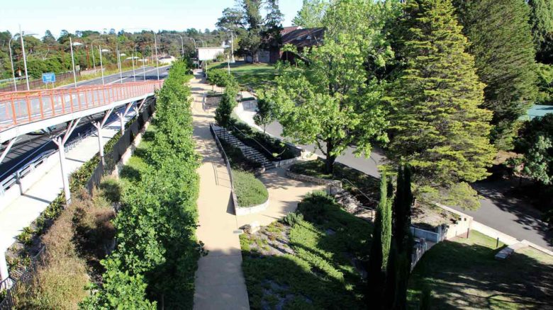 Redevelopment of Memory Park formed a major component of the Highway upgrade through the Blue Mountains west of Sydney. Photo: Corkery Consulting