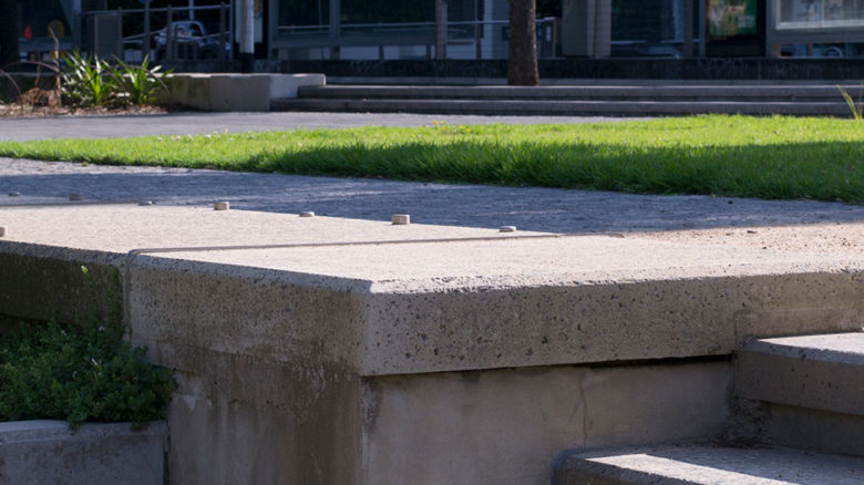 A skating place that once drew international skaters, Lincoln Square is now un-skateable because of treatments such as these.