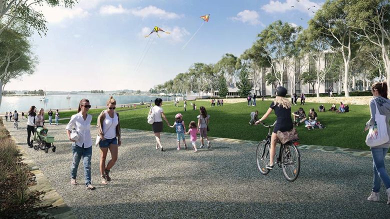 The water walk as part of Arup's ANU Acton Masterplan