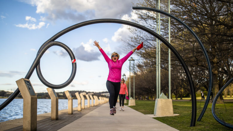 Contemporary Art and the Transformation of Space into Place: Lake Burley Griffin and contour 556. Image: Sean Davey