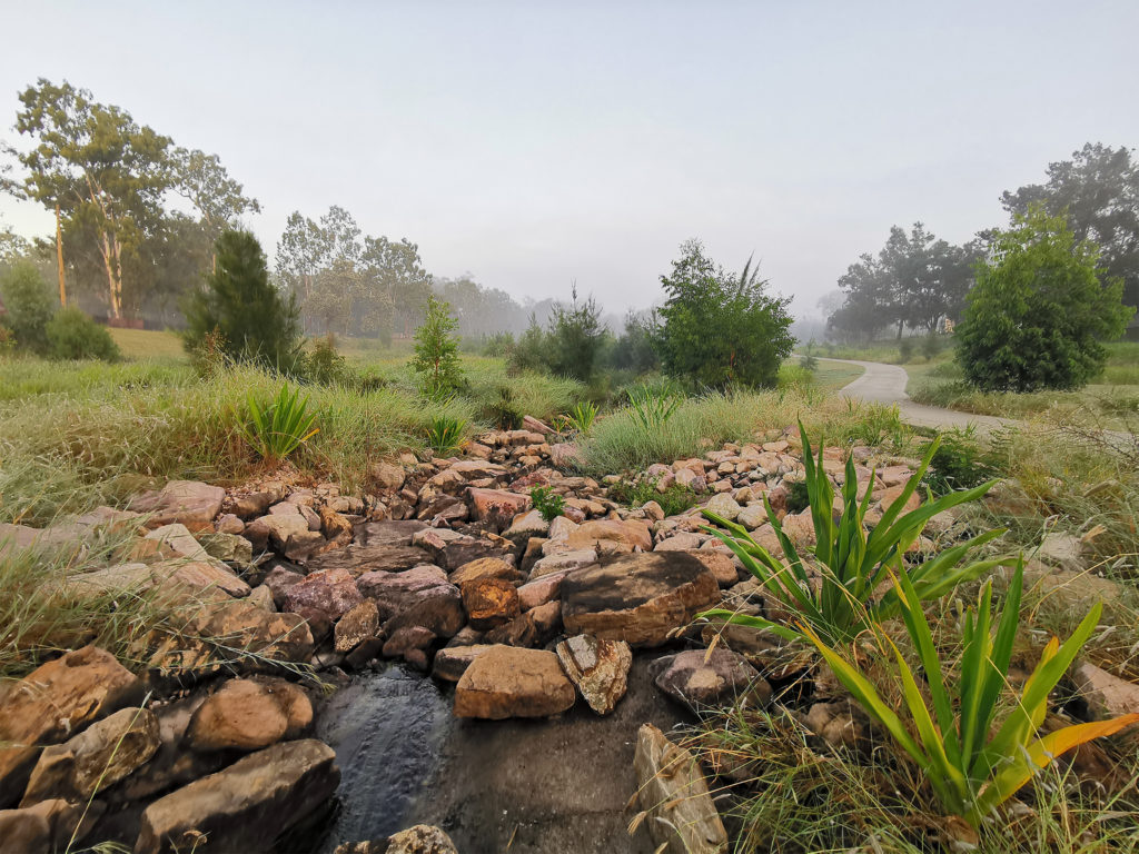 Boulders slow the creek's waters down, and provide opportunities for wildlife habitat. Image: Alan Hoban 