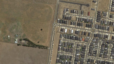 New development encroaches on farmland in Melbourne's outer west. Image: Google Earth