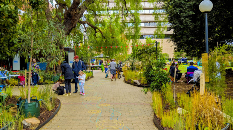 The Living Pavilion—Clean Air & Urban Landscape Hub (CAUL) along with others. Image: Isabel Kimpton