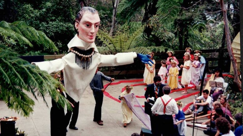 An enactment of 'Marion's Gift', play staged at the Haven Amphitheatre in Castlecrag. Image: courtesy of Castlecrag.org